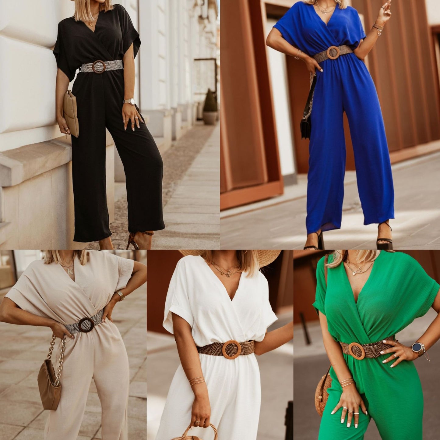 ChicEase Short Sleeve Jumpsuit