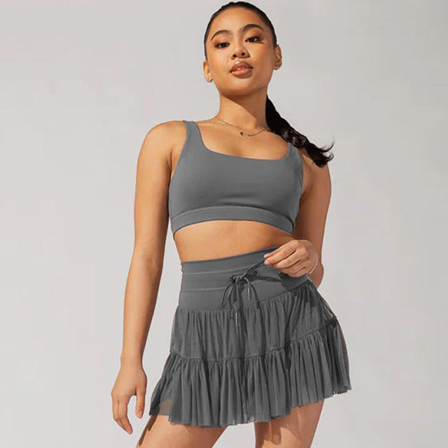 Athleisure Elegance Pleated Skirt