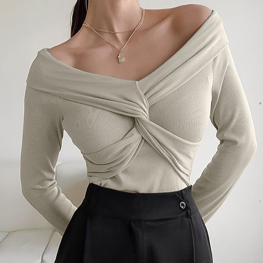 Elegant Shoulder Sweater