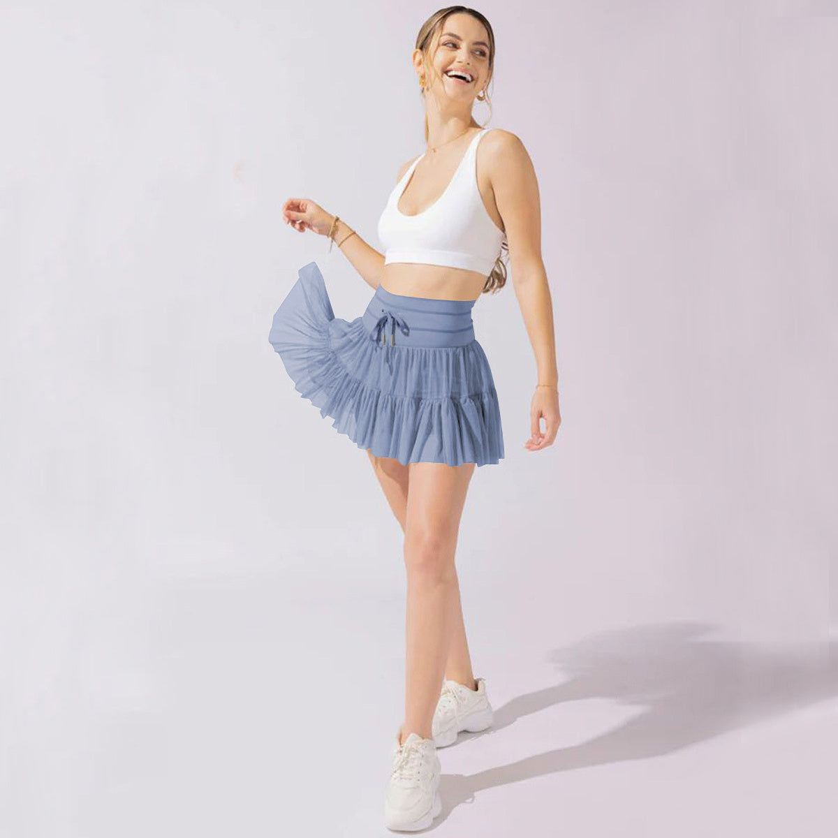 Athleisure Elegance Pleated Skirt