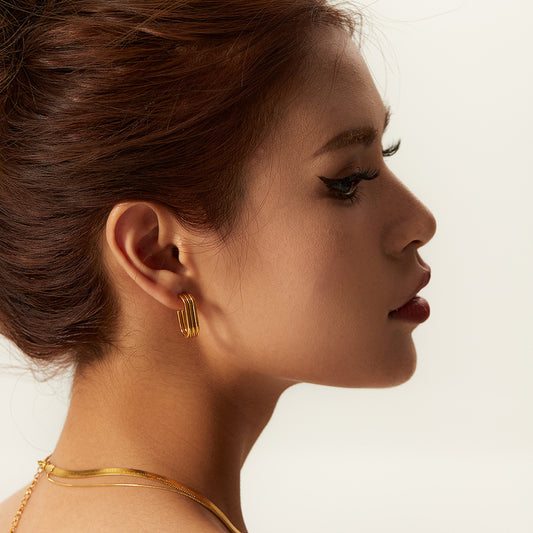 Radiant LuxGold Geometric Earrings